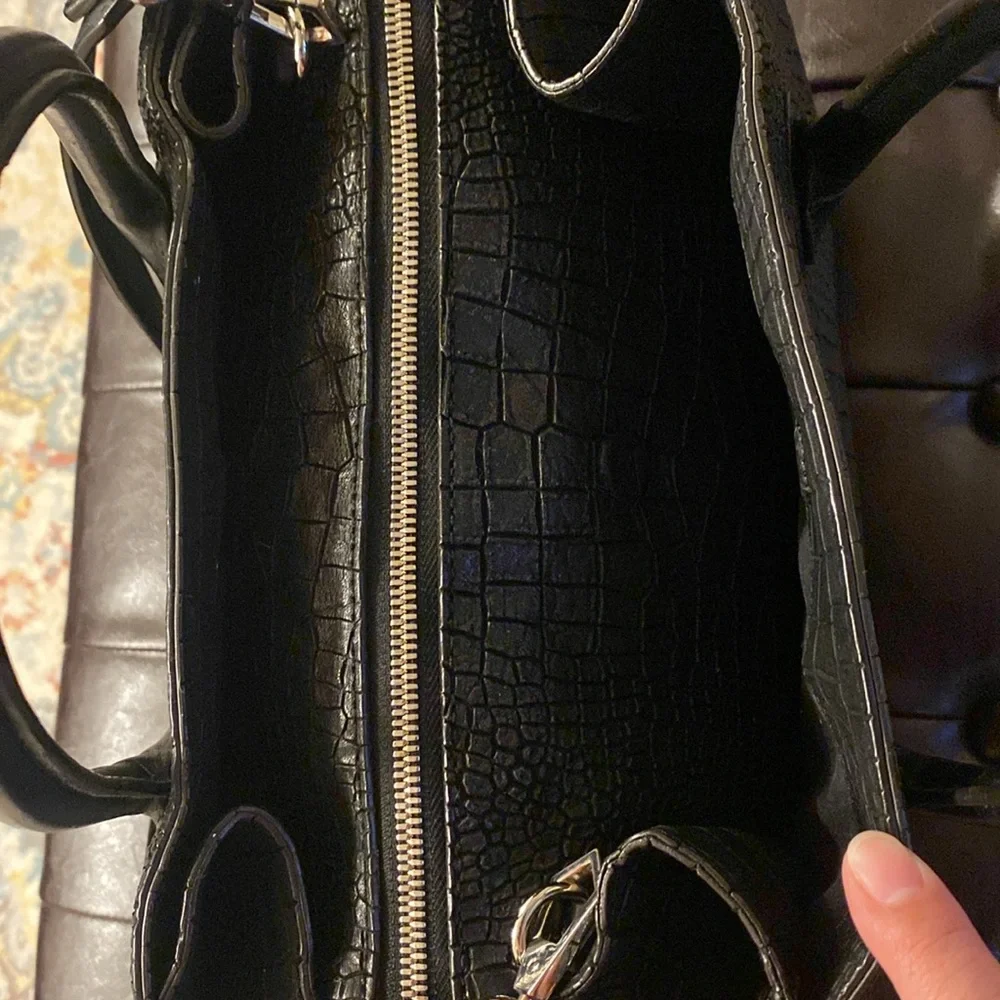Rebecca minkoff large mock croc perry satchel